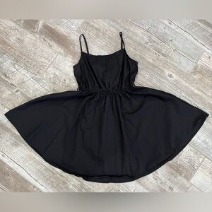 Black A-line short dress